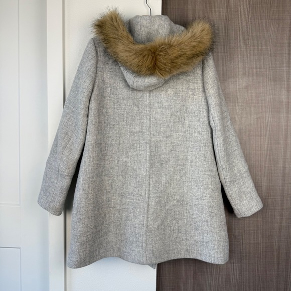 J. Crew Heather Gray Chateau Parka Italian Wool Stadium Cloth Coat Jacket - Picture 11 of 16